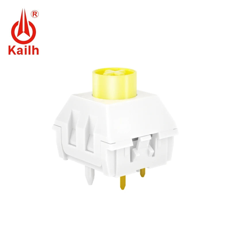 Kailh Fried Egg V2 clavier mécanique 5 broches interrupteur silencieux étanche à la poussière lisse linéaire autolubrifiant jaune