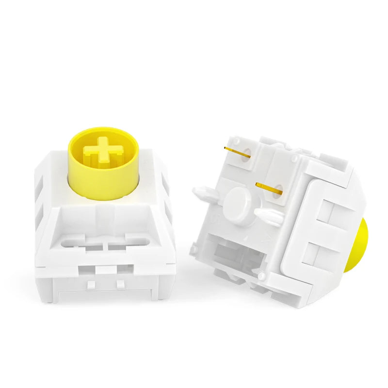 Kailh Fried Egg V2 clavier mécanique 5 broches interrupteur silencieux étanche à la poussière lisse linéaire autolubrifiant jaune