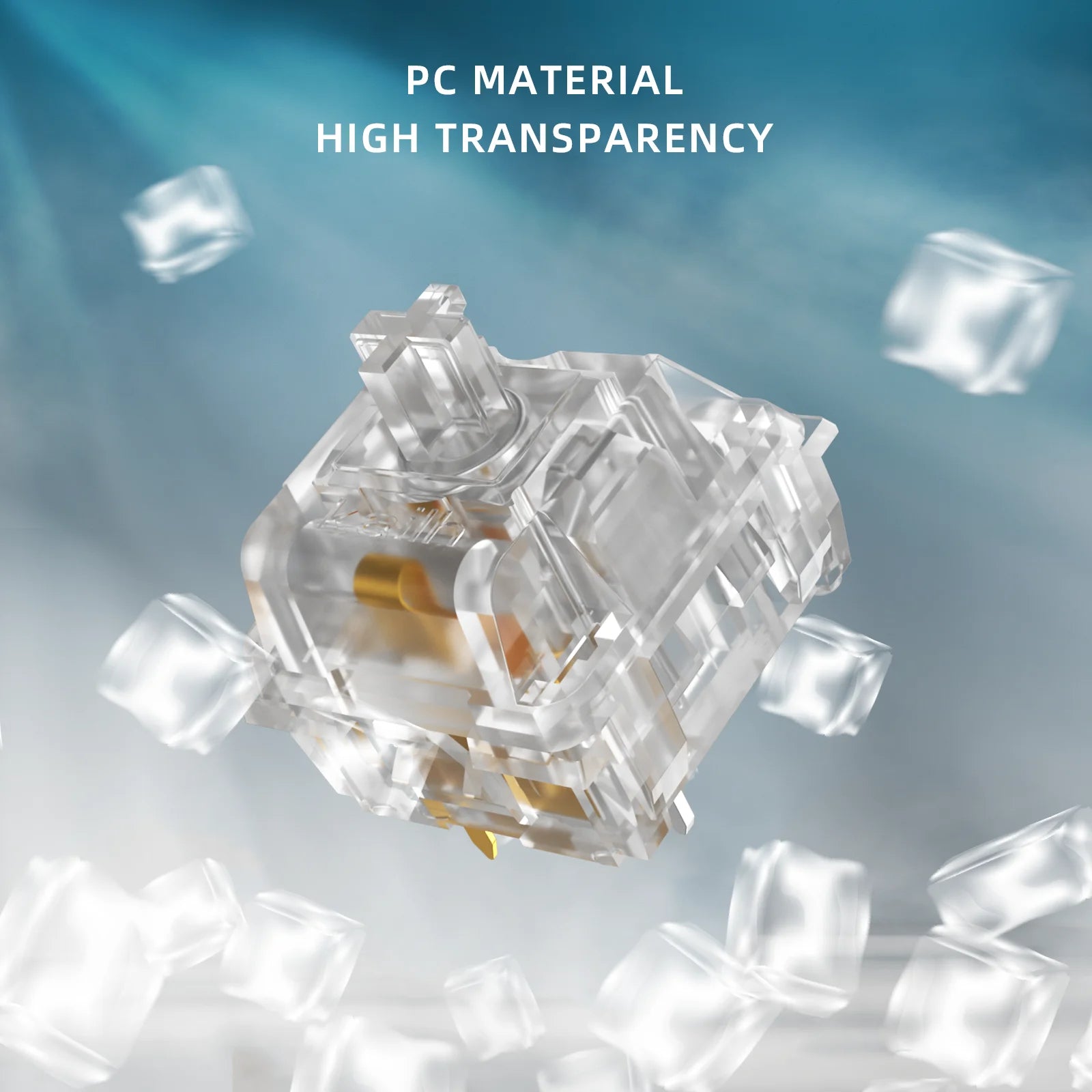 Kailh Clione Limacina MX Switch RGB Mechanical Keyboard Switch Linear Tactile PC Transparency