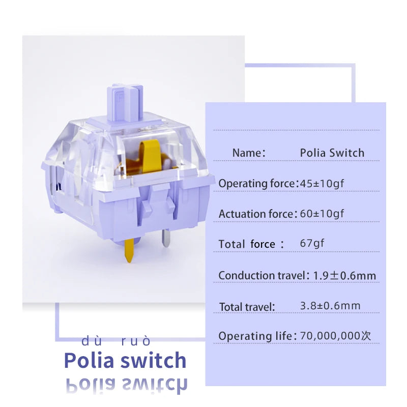 Kailh Polia switch Game Machine Keyboard DIY Switch RGB/SMD MX Switches Advance Tactile 3ins