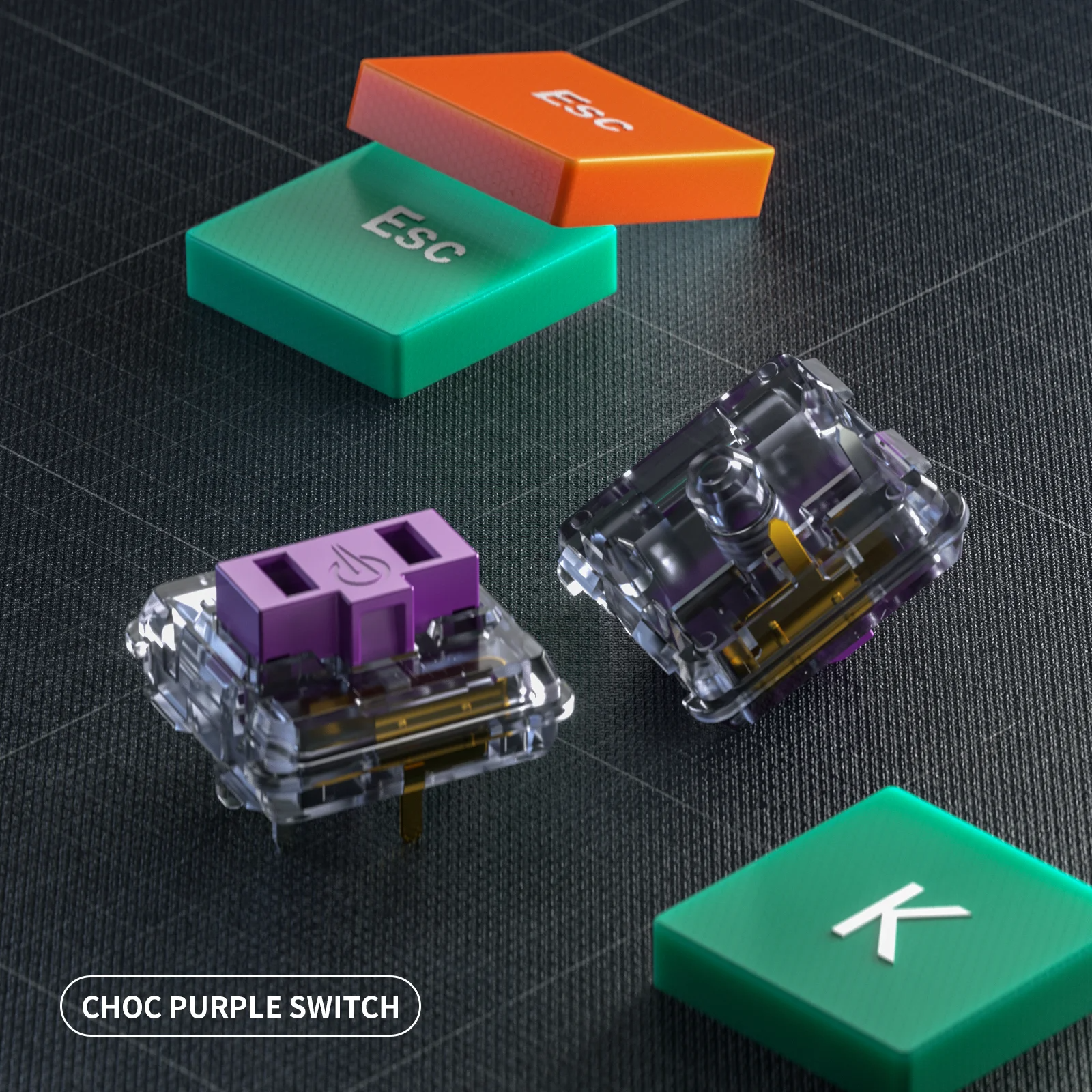 Kailh profil bas chocolat clavier commutateur rvb SMD clavier mécanique linéaire main sentiment 25g Purpz commutateur