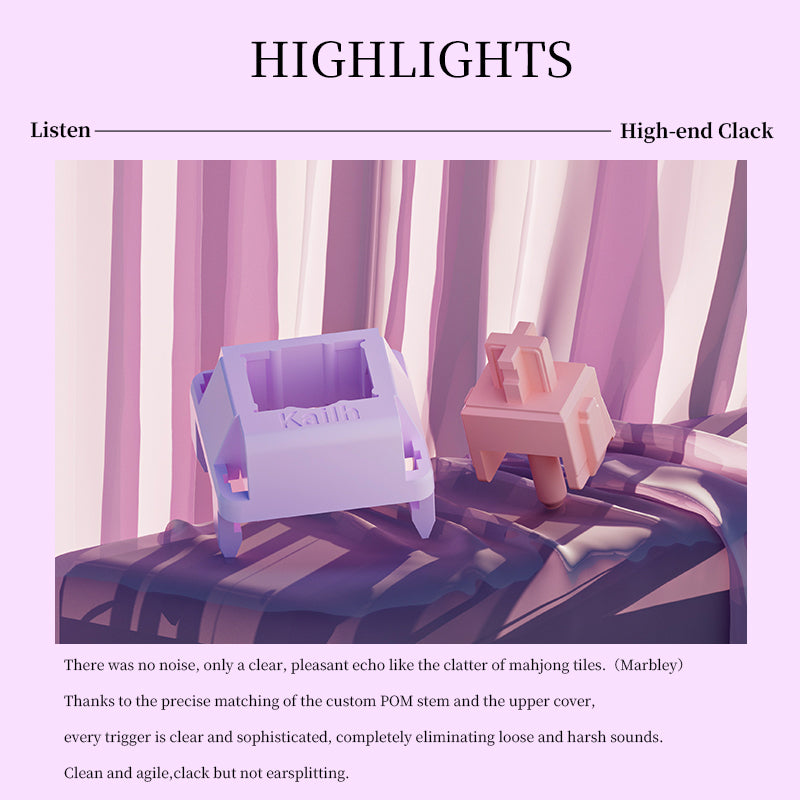 Kailh Kaihua & Tansen MX Lilac Switch RP Mechanical Keyboard Switch Five-Pin Linear Smooth Fast Trigger Keyboard Switch
