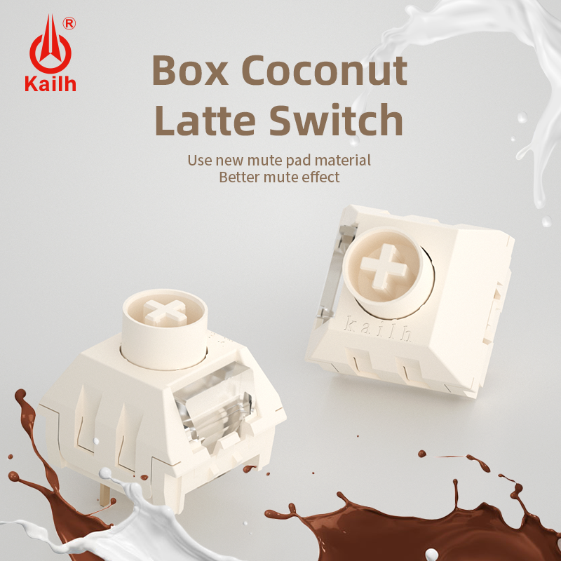 Kailh Box – interrupteur à clavier mécanique en forme de noix de coco, 3ème génération, linéaire, silencieux, pour bureau, lisse