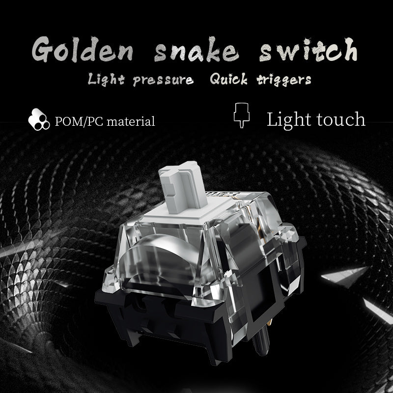 Kailh MX Golden Snake Keyboard Switch HIFI High Transparency Fast Trigger Customized Esports Gaming Keyboard Switch 