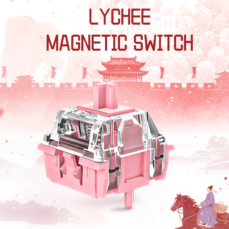 Kailh Lychee Magnetic Switch PC Transparent Upper Housing Corss Stem Smooth RT0.01 HE Keyboard Switch