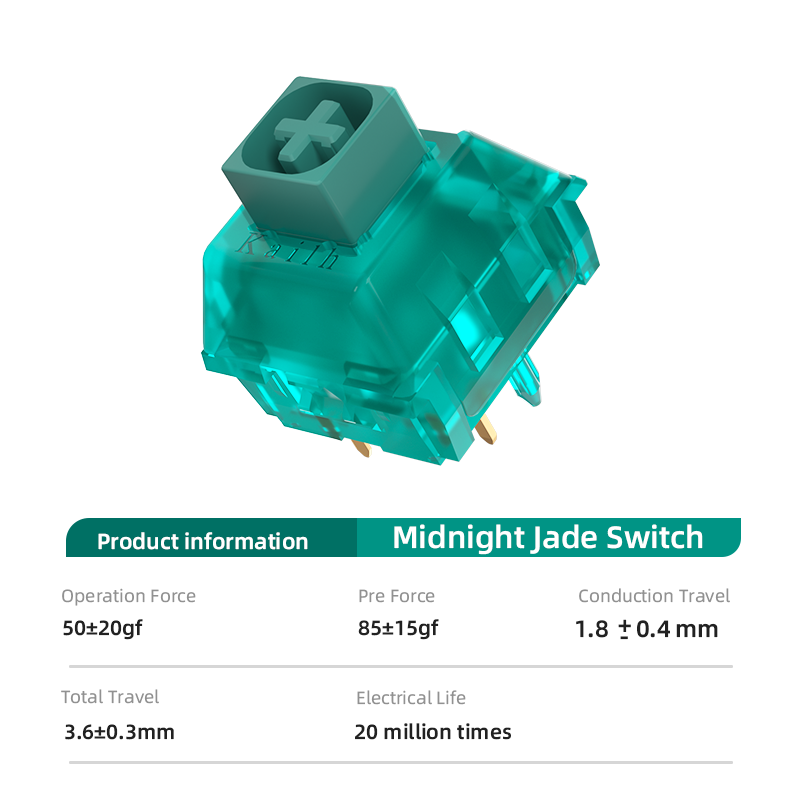 Kailh Box Midnight Jade Keyboard Switch Clicky Customized Hot Swap Heavy Handfeel Switches