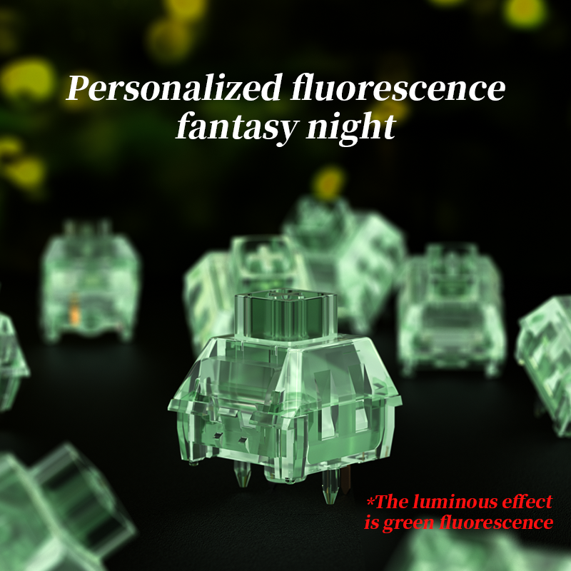 Kailh Box Night Firefly Keyboard Switch Customized Fluorescent Luminescent Clicky Mechanical Switches