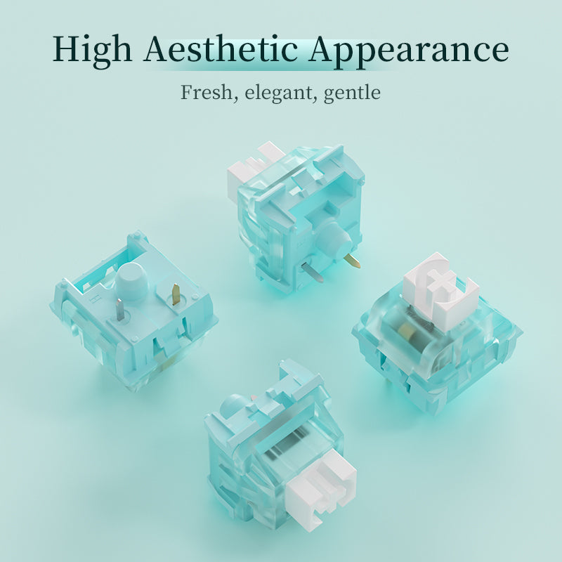 Kailh Longhua Anther Series Indigo Naturalis Silent Linear Switch MX Cost-effective Light-transmitting Office Mechanical Switch