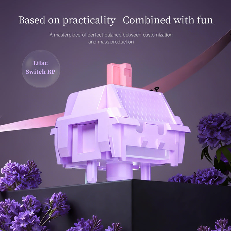 Kailh Kaihua & Tansen MX Lilac Switch RP Mechanical Keyboard Switch Five-Pin Linear Smooth Fast Trigger Keyboard Switch