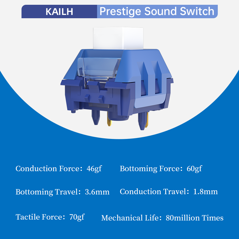 Kailh Customized Keyboard Switch Prestige Series Ask the Crane Delighted Light Red Silent Sound Switch Linear Tactile
