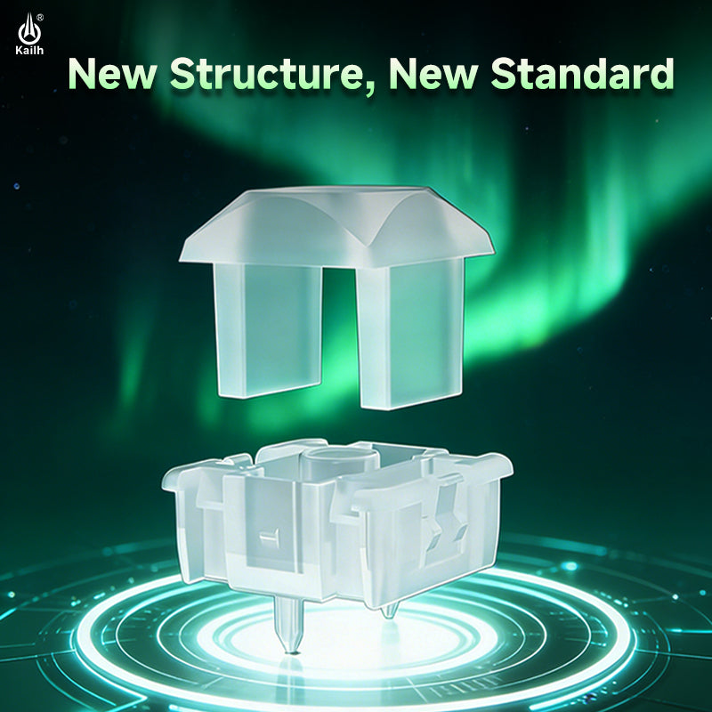 Kailh New Product - Aurora Series Magnetic Switch | Dual Light-Guiding Pillars | HIFI Smooth Magnetic Gaming Switch | Three-Color Aurora Magnetic Switch with Flowing Soft Light