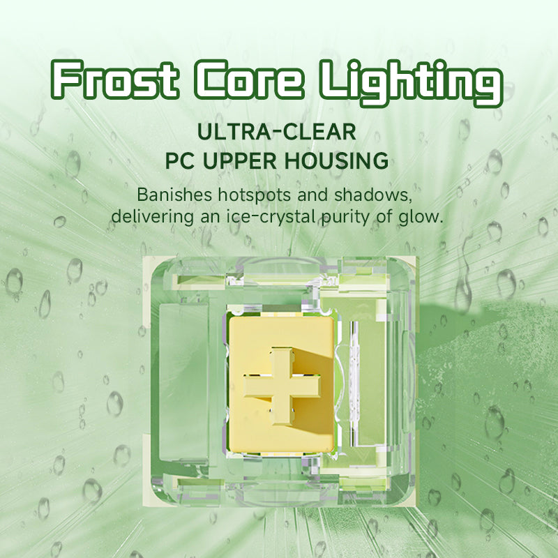 Longhua Lime Magnetic Switch PC Transparent Upper Housing Corss Stem Smooth RT0.01 HE Keyboard Switch