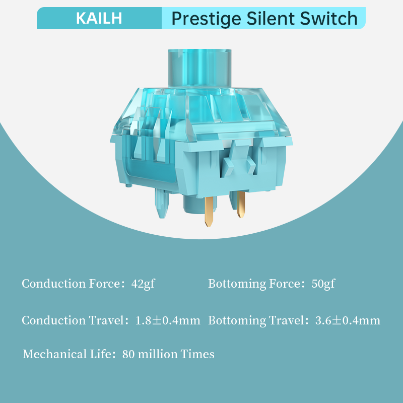 Kailh Customized Keyboard Switch Prestige Series Ask the Crane Delighted Light Red Silent Sound Switch Linear Tactile