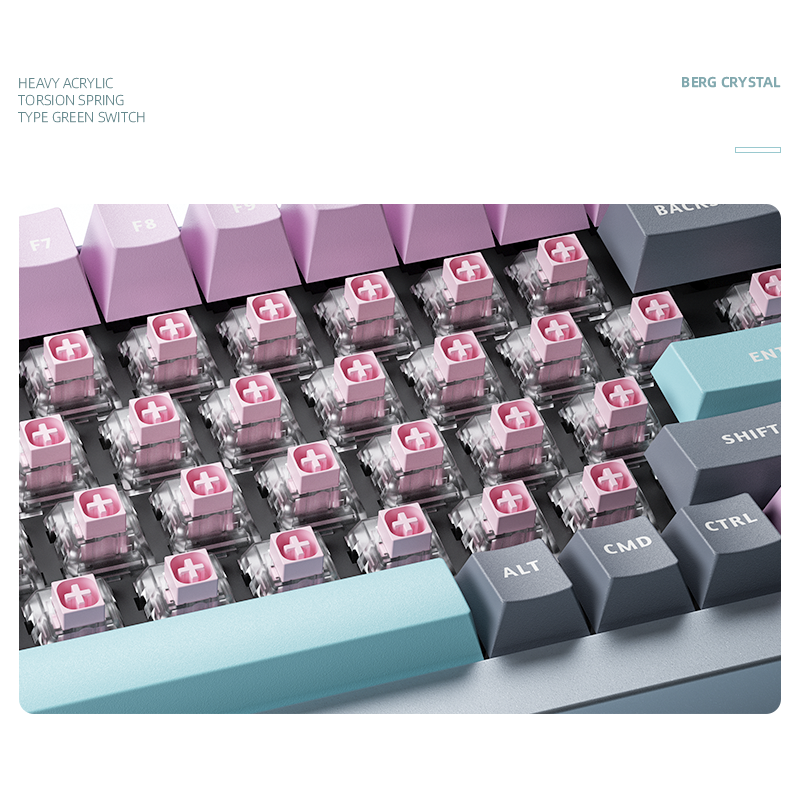 Kailh Box Crystal Pink Switch Mechanical Keyboard Switch Customized Clicky Switches for RGB Player
