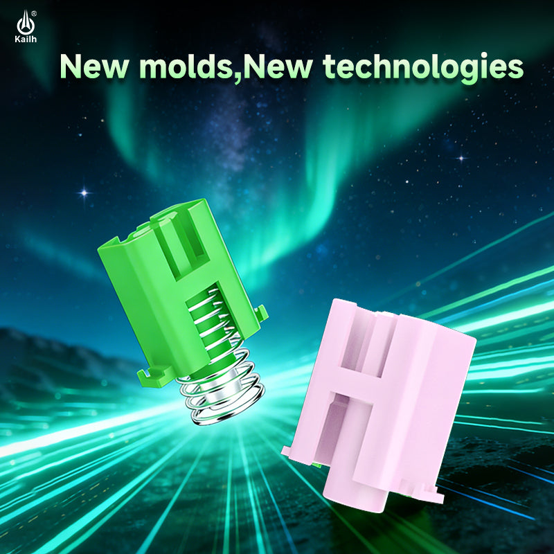 Kailh New Product - Aurora Series Magnetic Switch | Dual Light-Guiding Pillars | HIFI Smooth Magnetic Gaming Switch | Three-Color Aurora Magnetic Switch with Flowing Soft Light