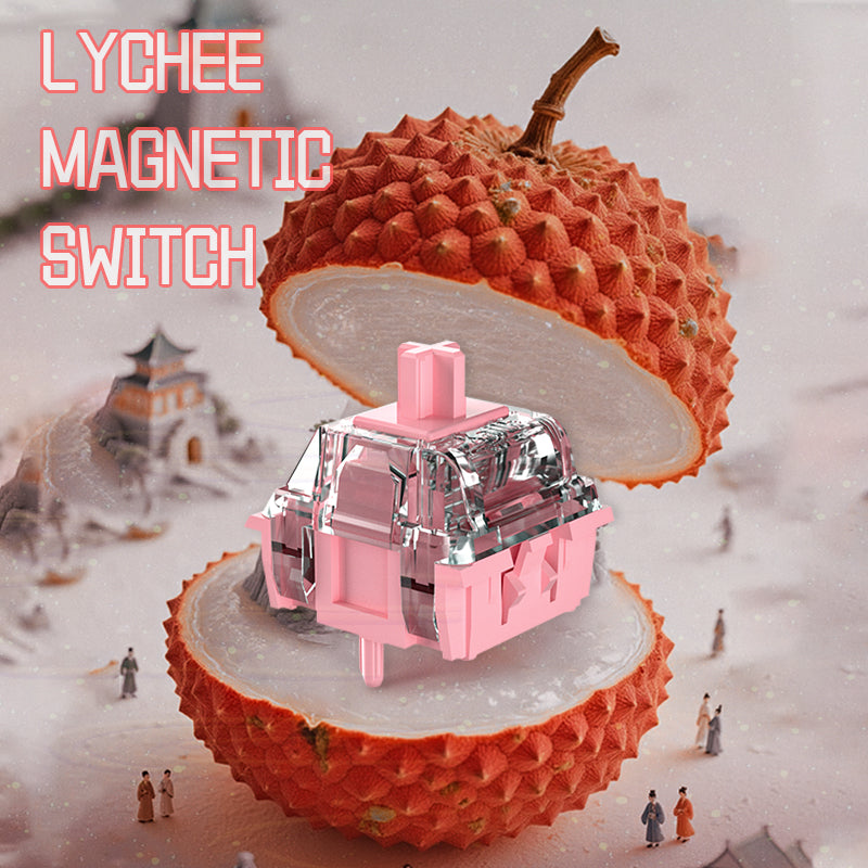 Kailh Lychee Magnetic Switch PC Transparent Upper Housing Corss Stem Smooth RT0.01 HE Keyboard Switch