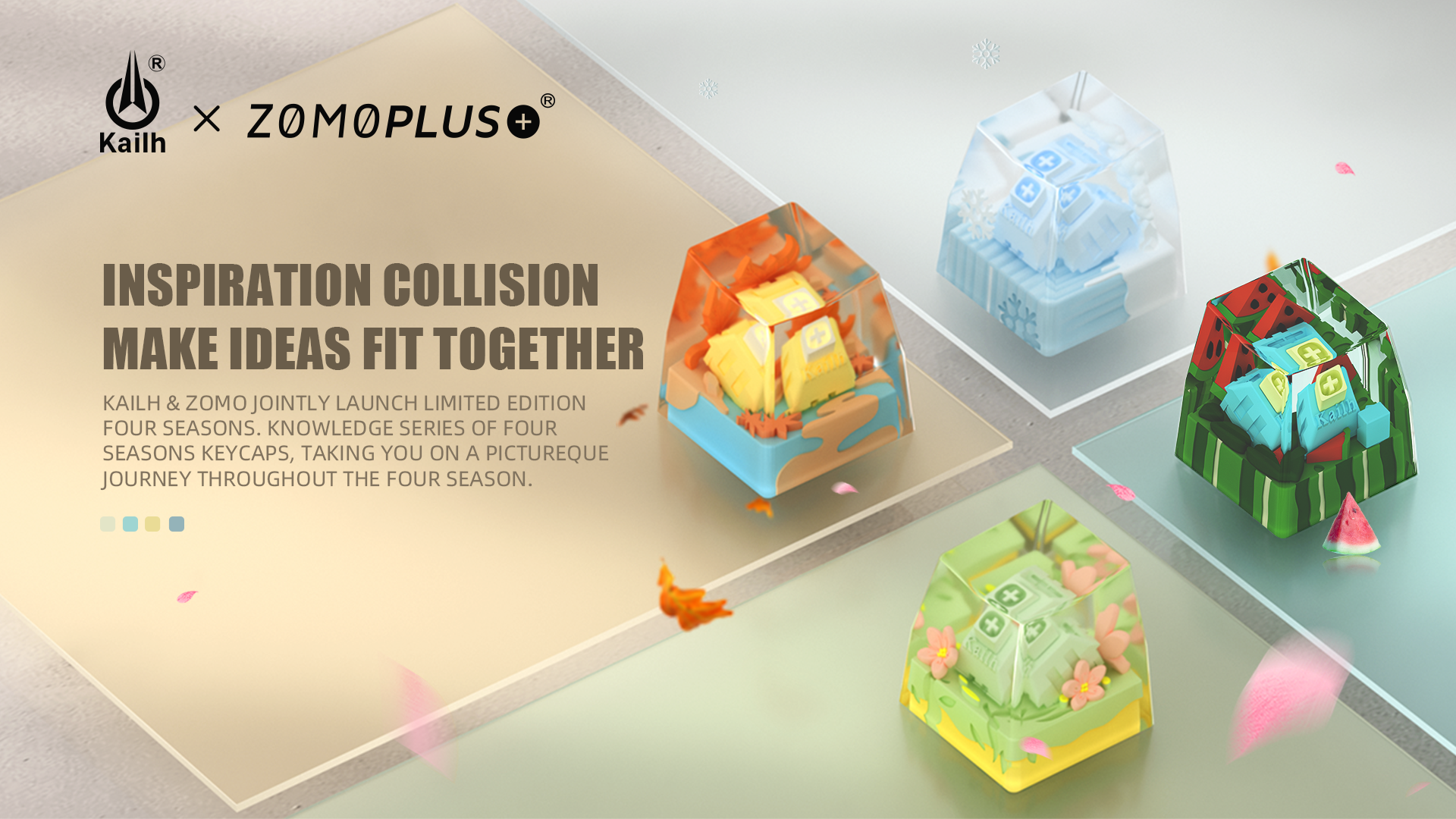 Inspiration collision, ideas coincide! Kailh & ZOMO Jointly Launch Limited Know Series Four Seasons Keycaps