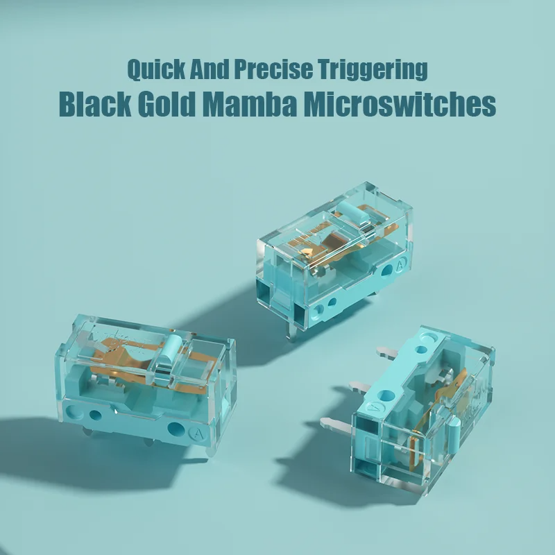 Kailh GM8.0 Upgraded Mouse Micro Switches Long Life 90million Times Black Gold Mamba Micro Switches