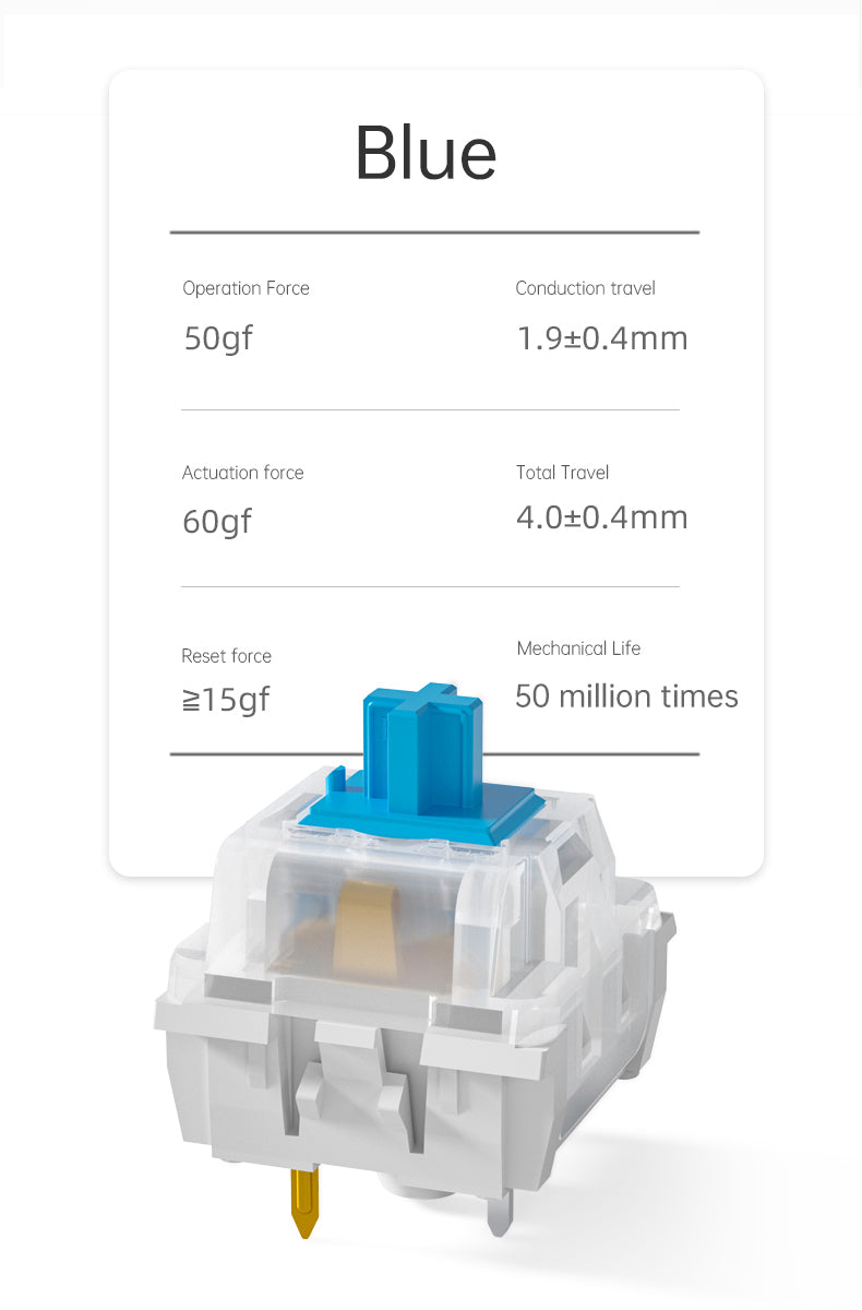 Kailh Mechanical Keyboard Switch Office 3Pins Switches Keyboard Accessories Clicky Linear Tactlie Switches