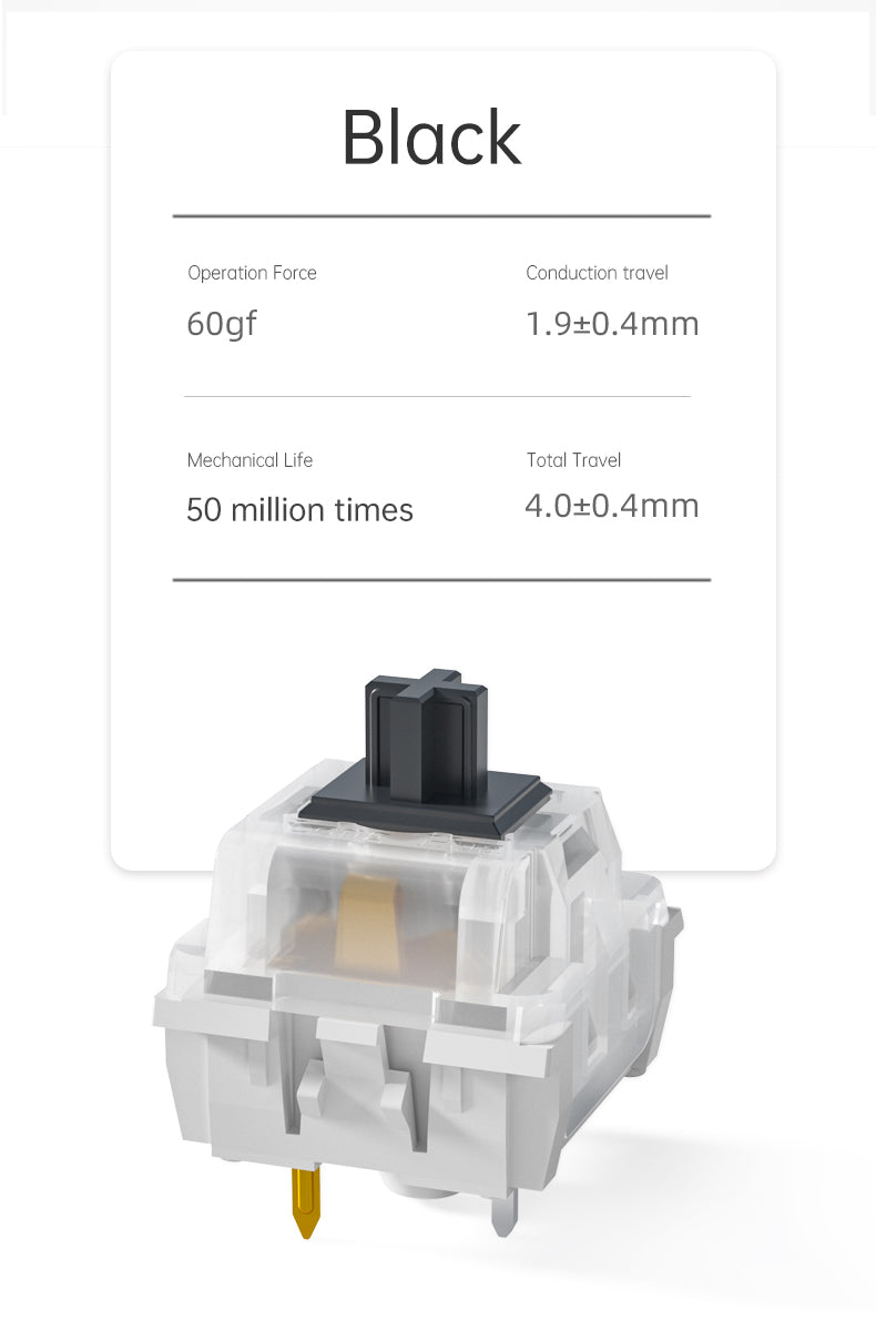 Kailh Mechanical Keyboard Switch Office 3Pins Switches Keyboard Accessories Clicky Linear Tactlie Switches