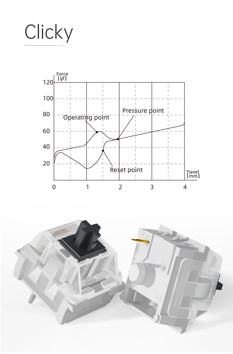 Kailh Mechanical Keyboard Switch Office 3Pins Switches Keyboard Accessories Clicky Linear Tactlie Switches