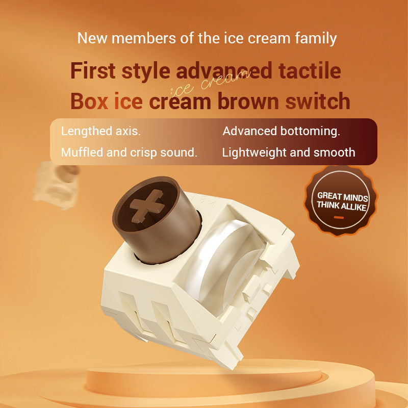 KAILH box ice cream brown switch advanced tactile switches