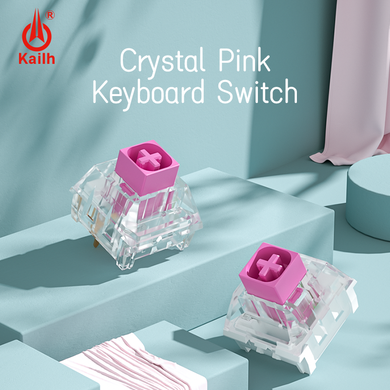 Kailh Box Crystal Pink Switch Mechanical Keyboard Switch Customized Clicky Switches for RGB Player