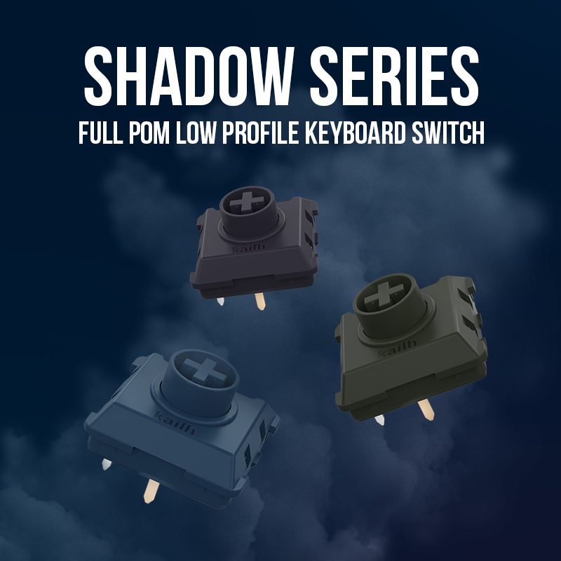 Kailh*Lofree Customized Full POM Shadow Series Low Profile Keyboard Switch Smooth Mechanical Keyboard Switch Hot Swap