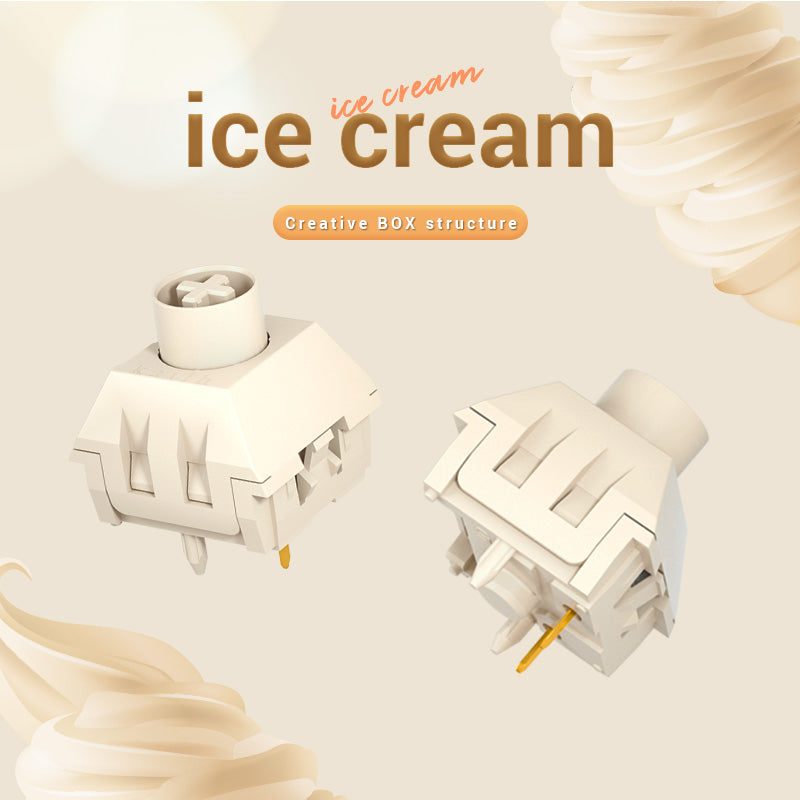 Kailh BOX Ice Cream Switch PRO MAX - Official Mechanical Keyboard Switch, Cream