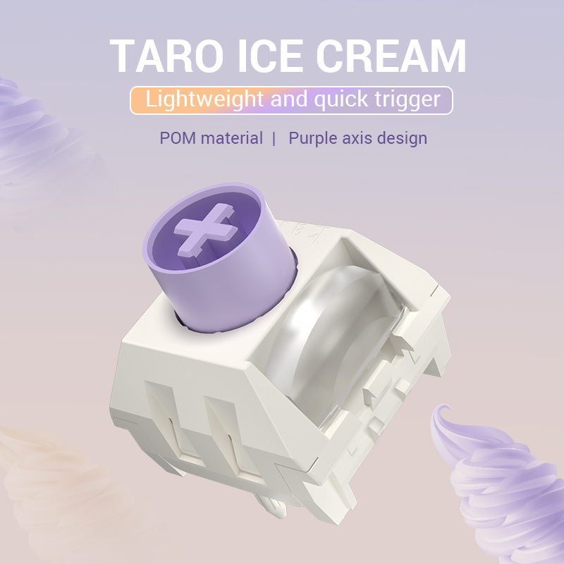 Kailh BOX Taro Ice Cream Switch Pro - Fast Silver All-POM Quick-Trigger Gaming Switch