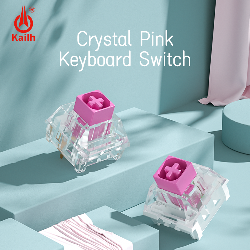 Kailh Box – interrupteur de clavier mécanique rose cristal, commutateurs à clic personnalisés pour lecteur RGB 