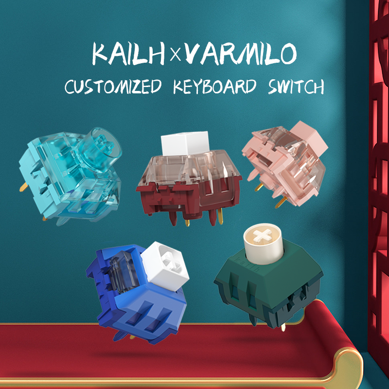 Kailh Customized Keyboard Switch Prestige Series Ask the Crane Delighted Light Red Silent Sound Switch Linear Tactile