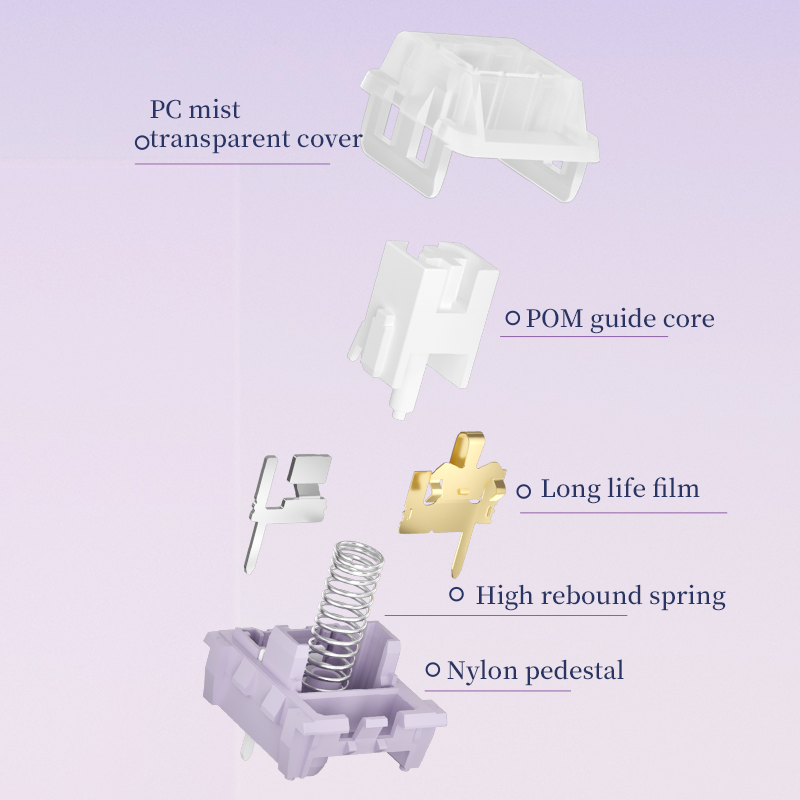 kailh cardamom keyboard switch MX Dustproof Guide Core Linear Mechanical Keyboard Switch