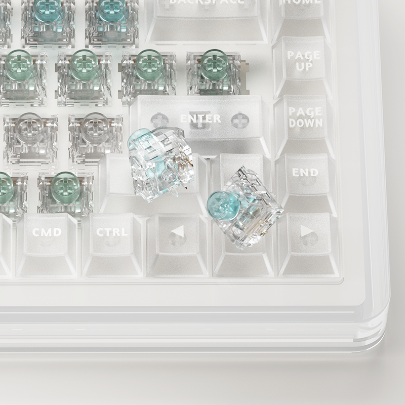 Kailh Box Jellyfish PRO – interrupteur de clavier mécanique, entièrement Transparent, rvb, glaçage Bixia, tactile linéaire