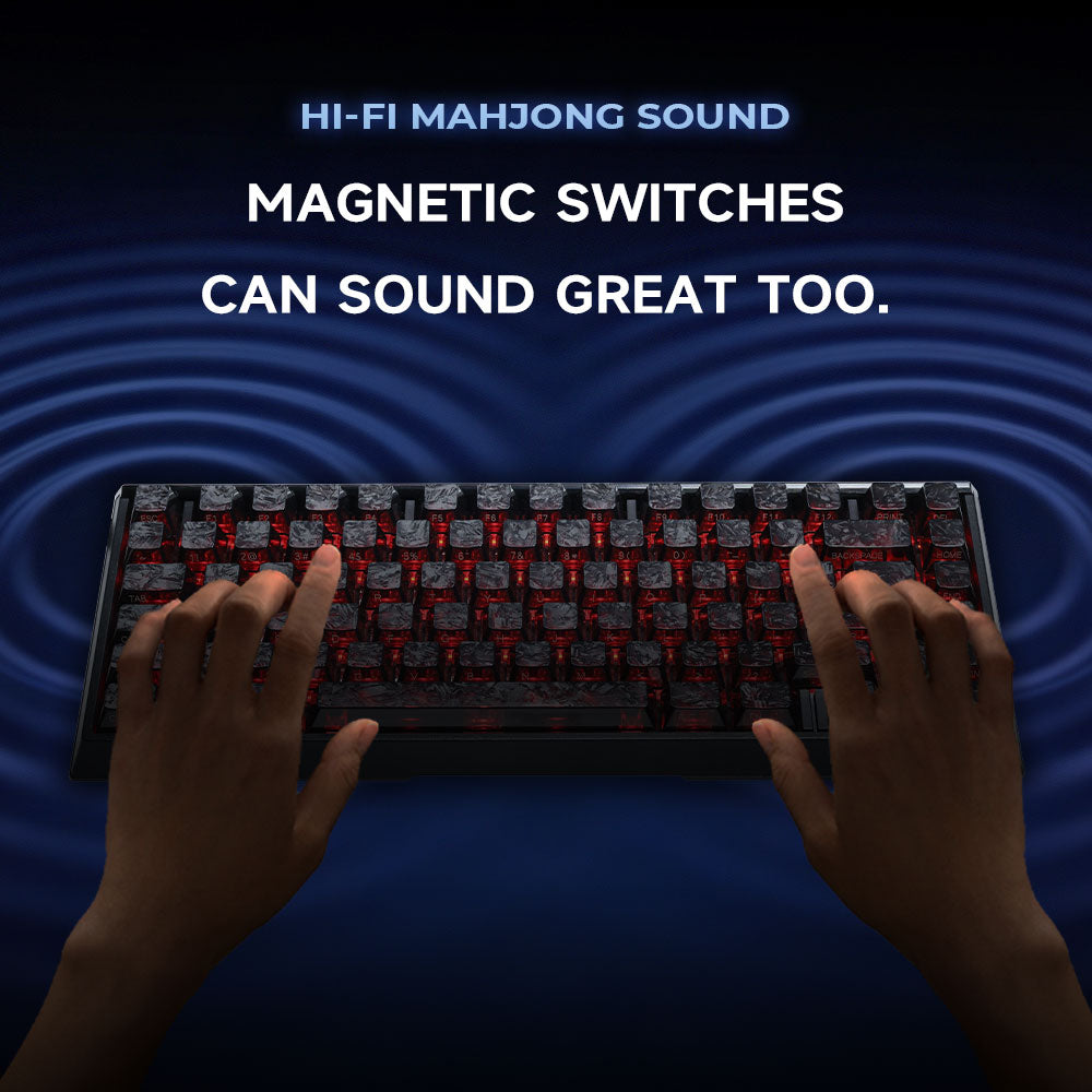 Kailh x IPI FLASH75 Beidou Magnetic Switch – Transparent, 7‑Stage Adjustable, Hi‑Fi Sound, 100M Clicks