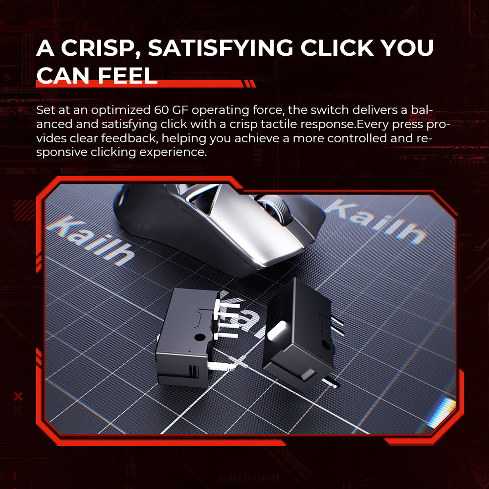 Kailh Optical Micro Switch – 150M Clicks, 0.12ms Reset, Crisp Feel