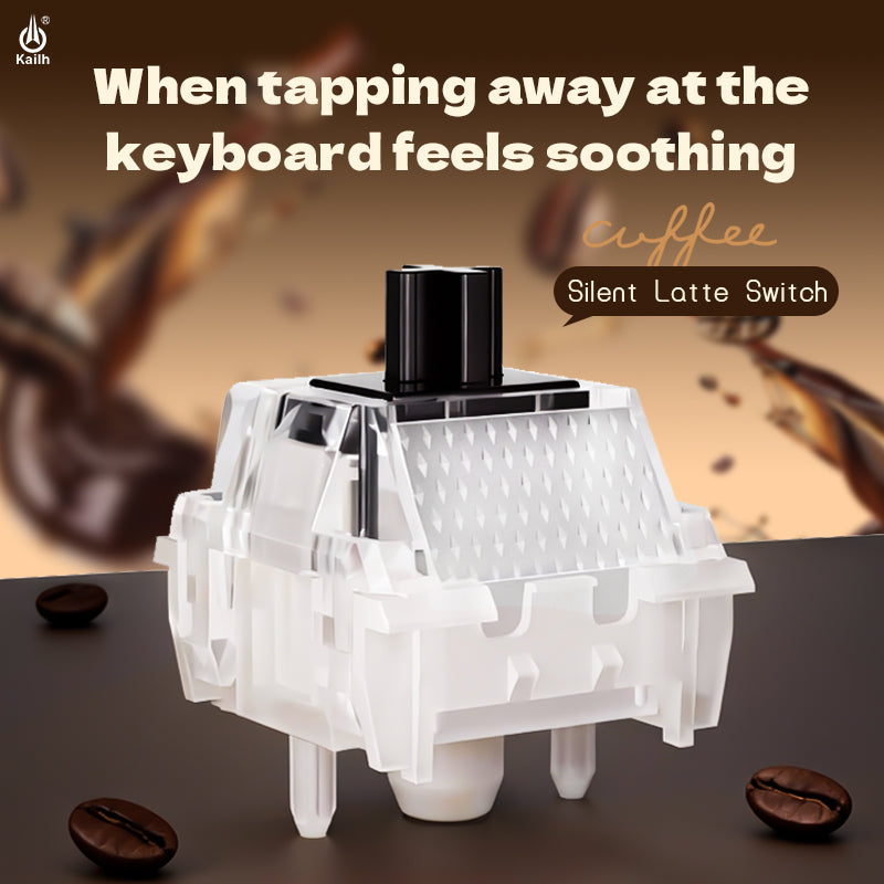 Kailh Silent Latte Switch Mechanical Keyboard Switches, MX Structure, Noise Reduction, Quiet Operation for Offices and Dormitories