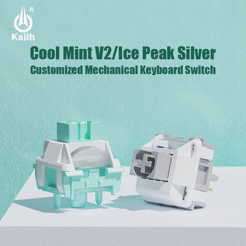 Kailh Light Pressure Linear Cool Mint V2 Switch Quick Conduction Ice Front Silver Switch for Game