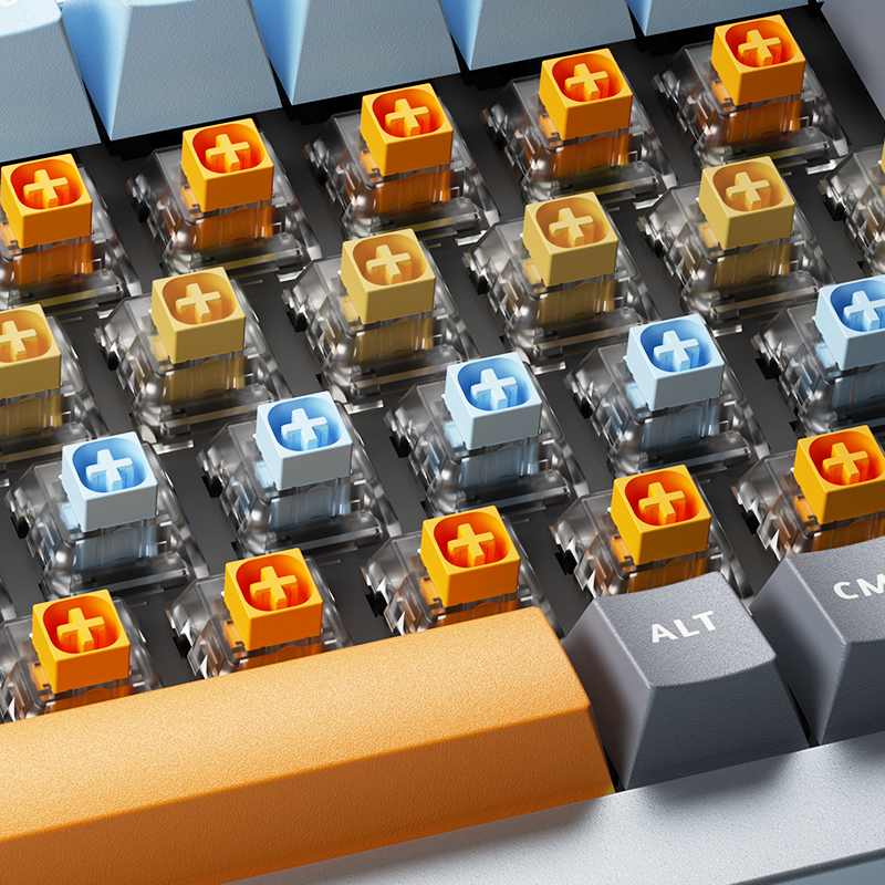 Kailh Box Crystal Heavy Handfeel Keyboard Switch Blue Orange Yellow 5Pins Mechanical Switches for RGB