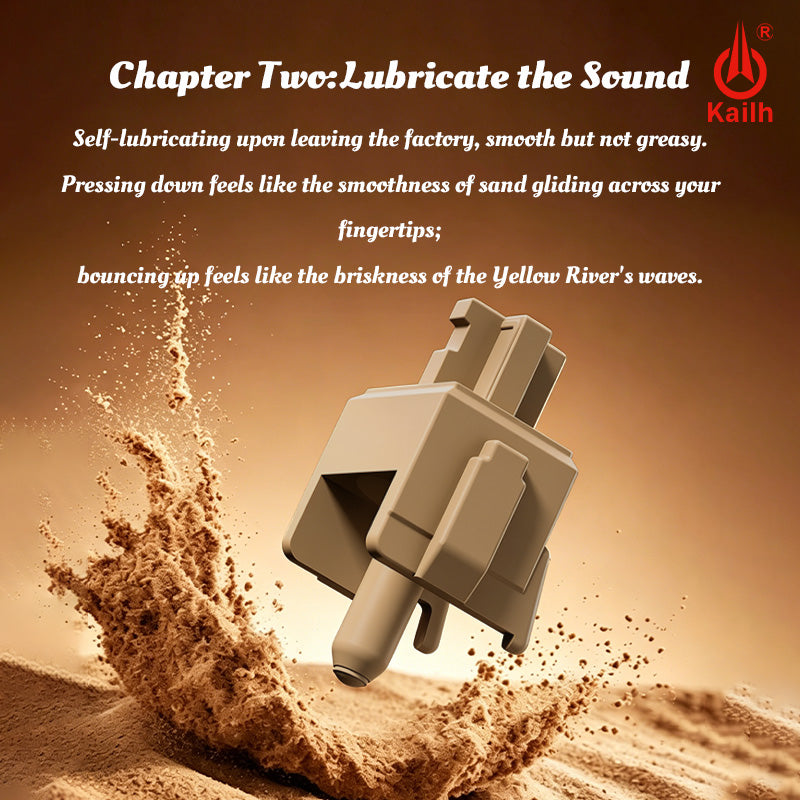 Kailh Folklor Series Wow Switch – Linear Mechanical Keyboard Switch, Deep Poppy Thocky Sound
