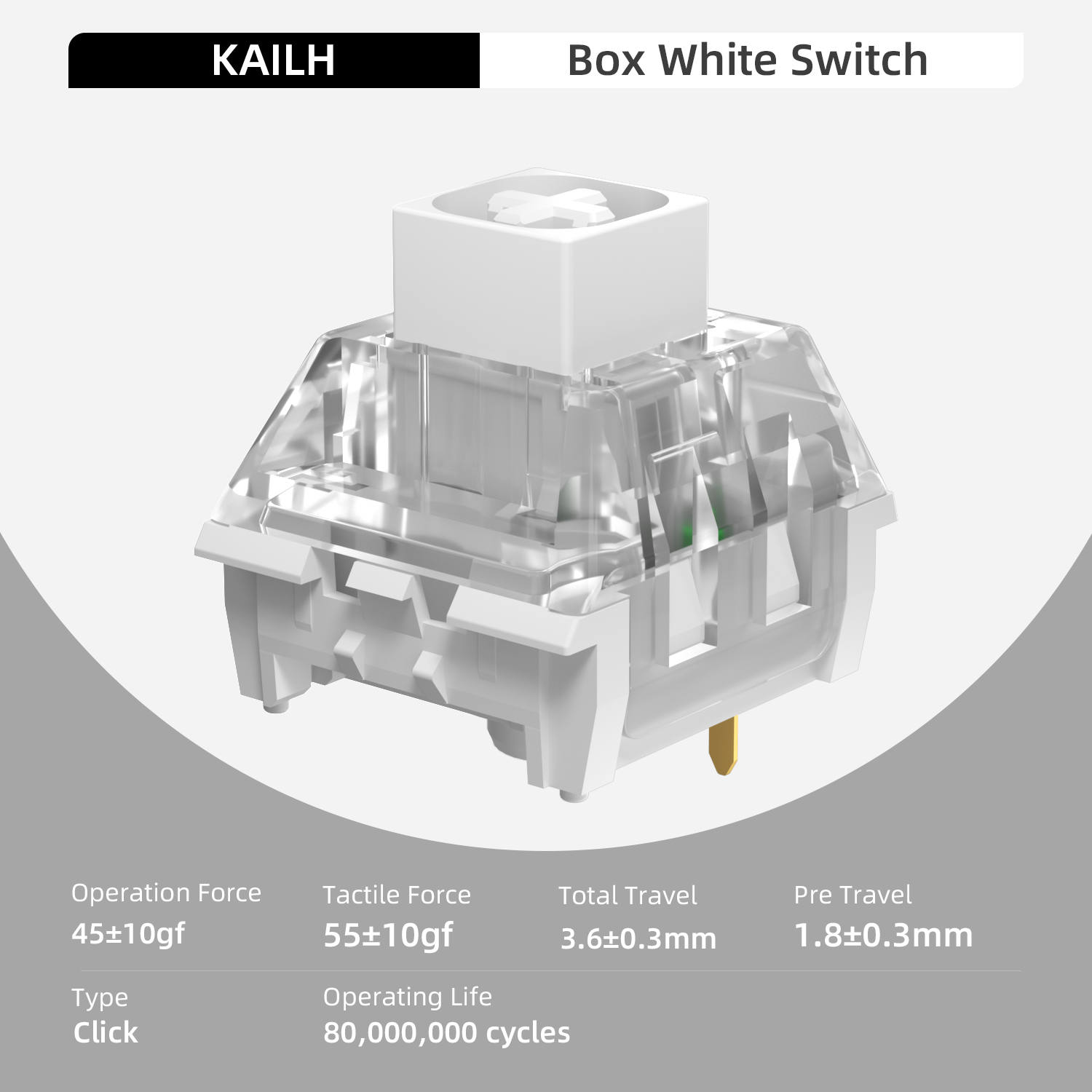 Kailh Box Keyboard Switch Clicky Linear Tactile RGB SMD Switch For DIY Mechanical Keyboard MX Switches