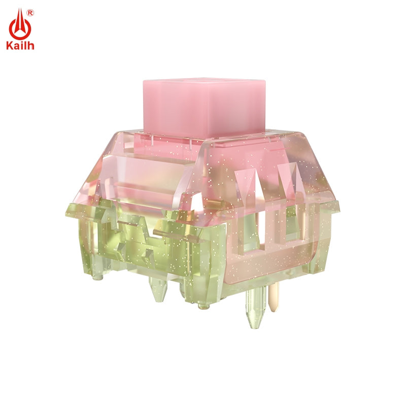 Kailh Mechanical Keyboard Switch BOX Peach Blossom and Jasmine Switch Linear Luminous Pink Green Light Weight Spring