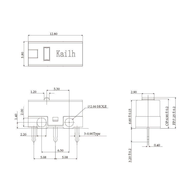 Kailh GM2.0 Blue Micro Switch 20M Cycling Life Gaming Mouse Micro Switch Computer Mouse Left Right Micro Swicth Button