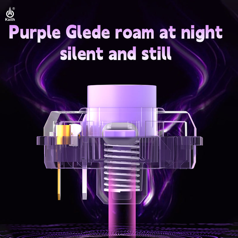 Kailh Purple Iris Linear Fast Actuation Silent Switches Raptor Series Compatible with HITBOX Low Profile Keyboards