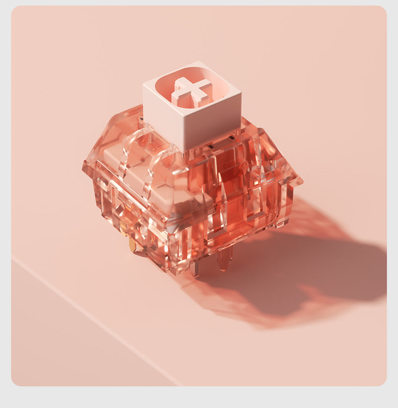 Kailh Rosa Pink Keyboard Switch Customized Hot Swap Mechanical Keyboard Box Switch Linear 5Pins Light Pressure