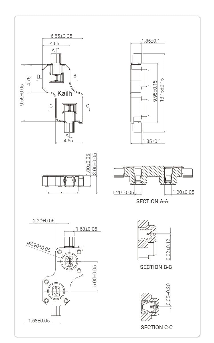 Kailh Mechnical Keyboard Switches Hot-swap PCB Socket DIY for 1350 Choc Low Profile Keyboard Switches