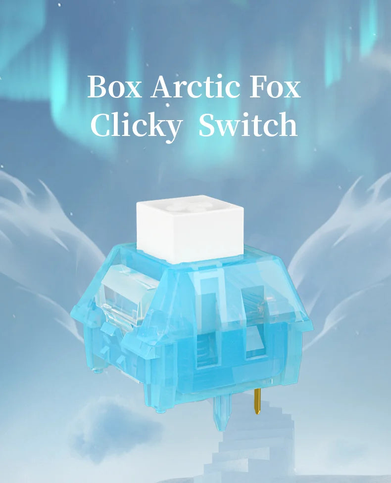 Kailh Box Arctic Fox Keyboard Switch Mechanical Keyboard Clicky Switch Compatible Cherry MX RGB DIY Switches